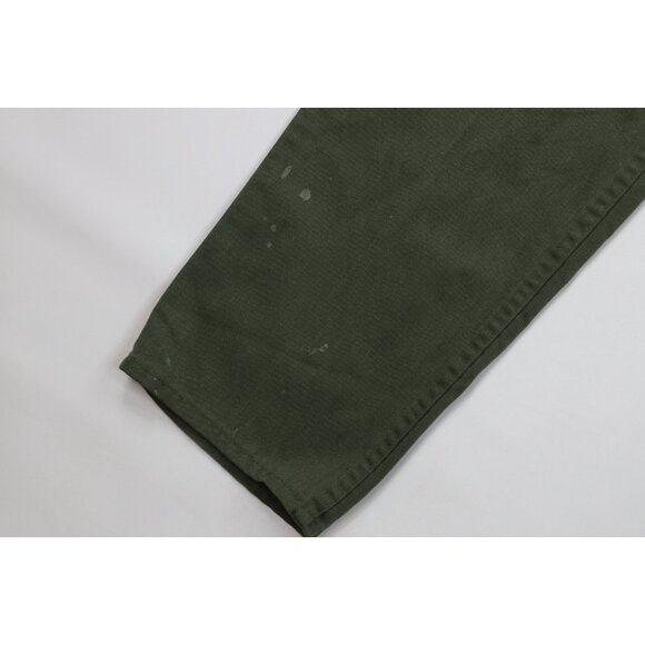 Vtg 60s Sweet Orr Mens 30x32 Distressed Union Made Military Utility Pants Green - Picture 5 of 16